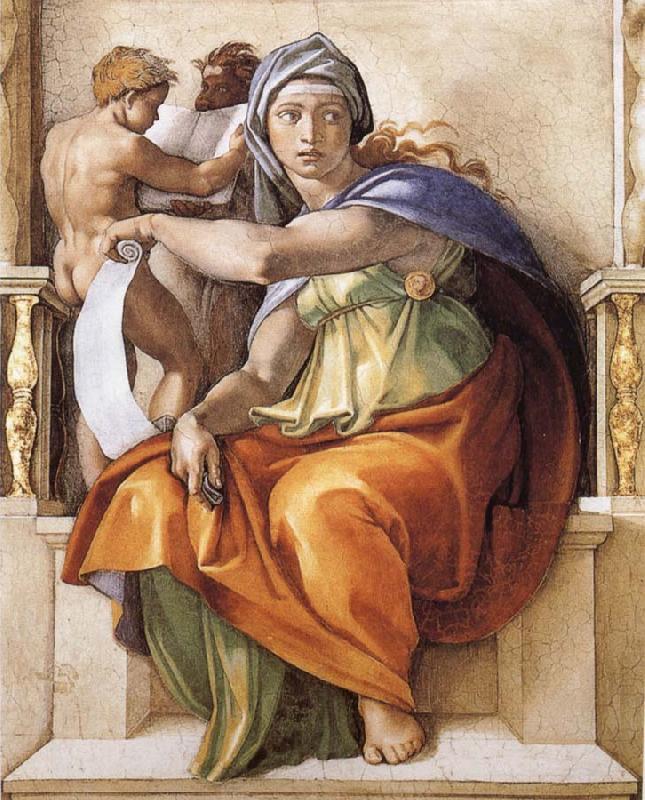 Michelangelo Buonarroti Delphic Sybyl oil painting image